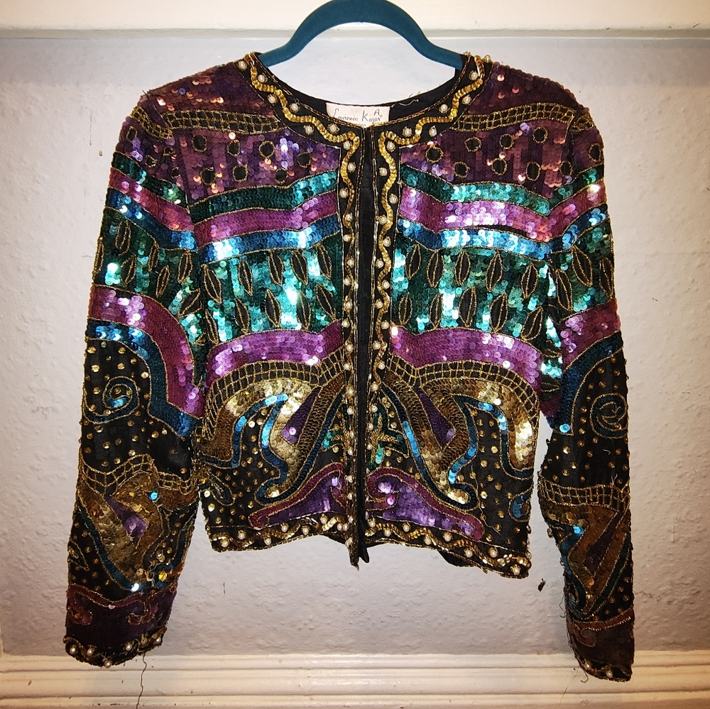 Laurence Kazar Beaded Jacket Multicolor